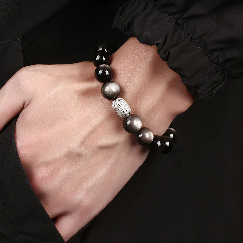 Baozhi Obsidian Obsidian Bracelets Unisex-1