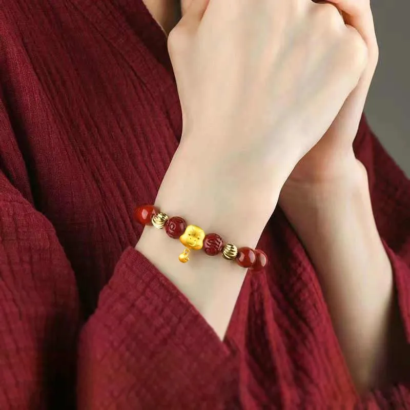 Baozhi Cinnabar Bracelets Unisex-17