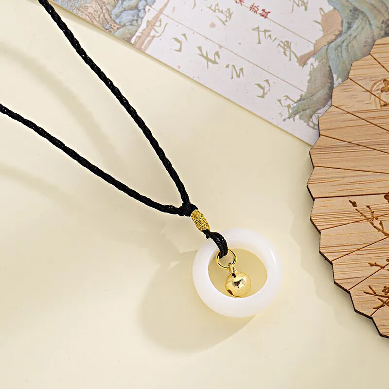 Baozhi White Jade Bodhi Necklaces Women's-3