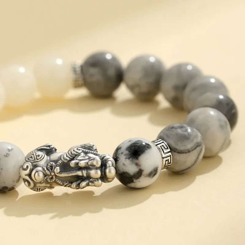 Baozhi White Jade Bodhi Seed Bracelets Unisex-3