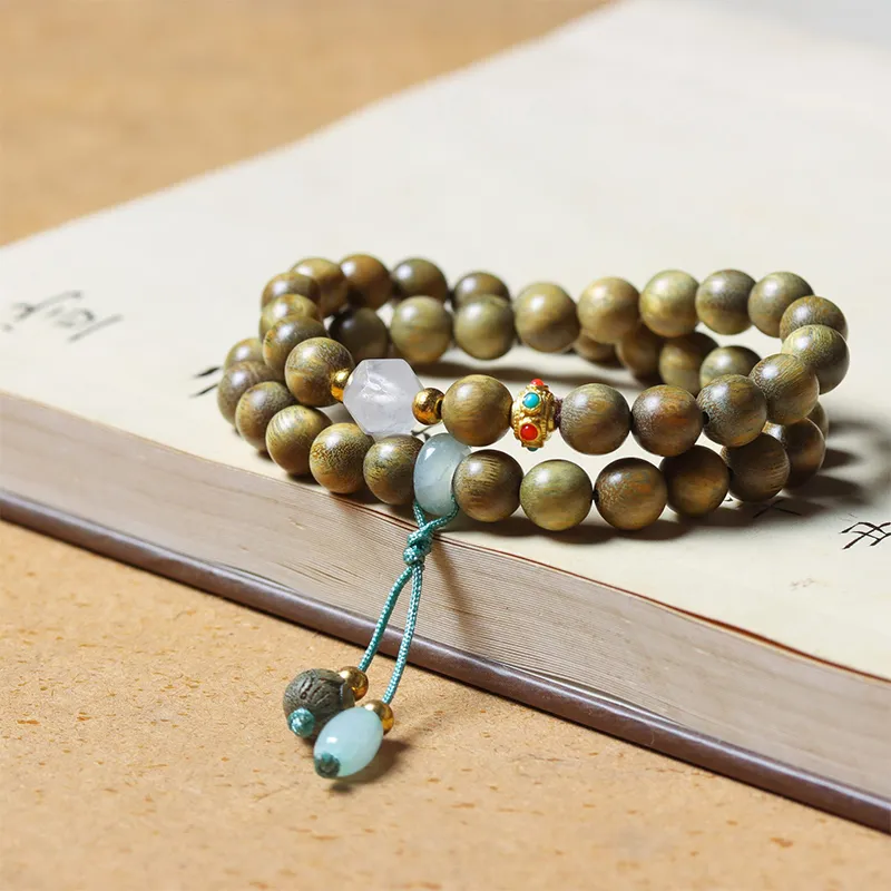 Baozhi Green Sandalwood Bracelets Unisex-1