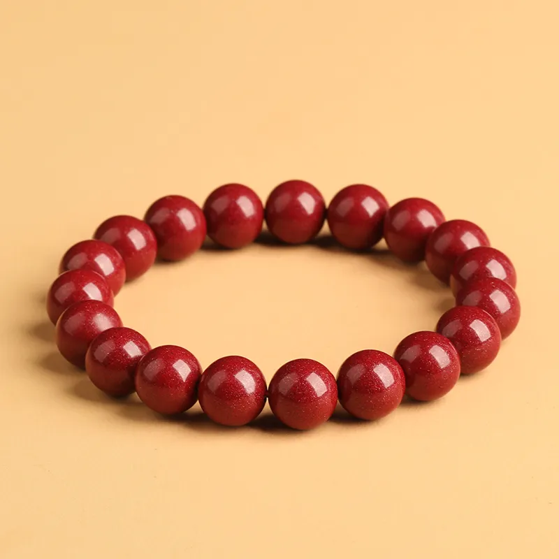 Baozhi Reconstructed Cinnabar Jade Bracelets Unisex-25