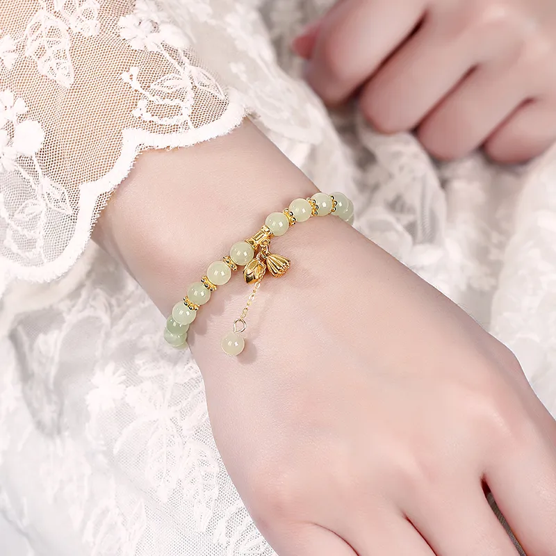 Baozhi Hetian Jade Bracelets Green Jade Unisex-4