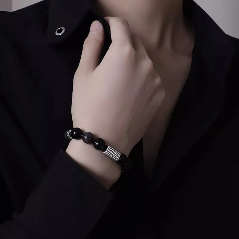 Baozhi Obsidian Obsidian Bracelets Unisex-9