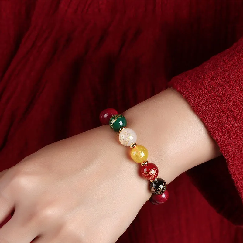 Baozhi Reconstructed Cinnabar Bracelets Unisex-1