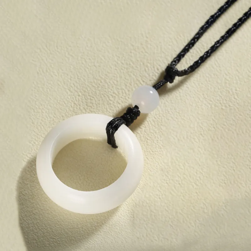 Baozhi White Jade Bodhi Necklaces Unisex-4