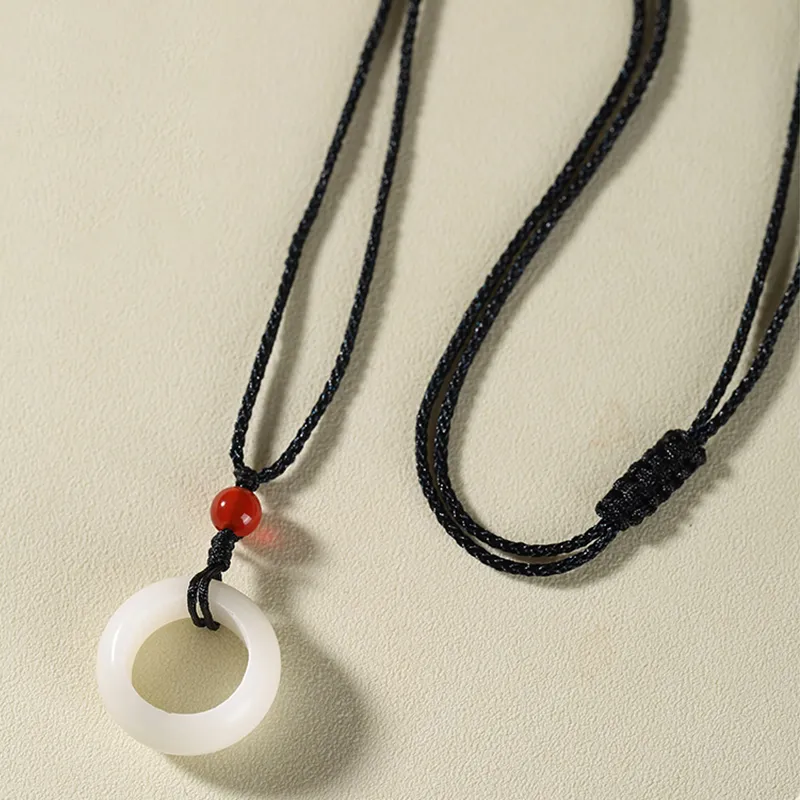 Baozhi White Jade Bodhi Necklaces Unisex-9