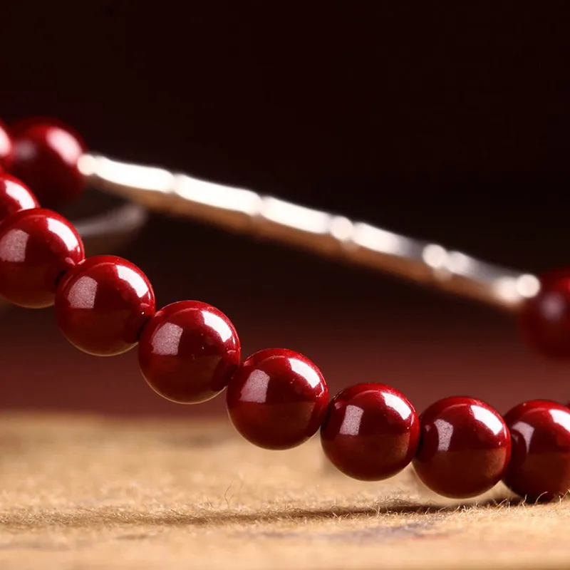 Baozhi Reconstructed Cinnabar Bracelets Unisex-4