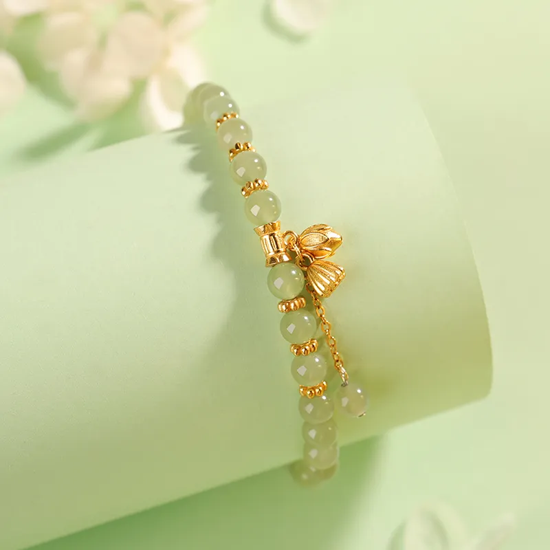 Baozhi Hetian Jade Bracelets Green Jade Unisex-7