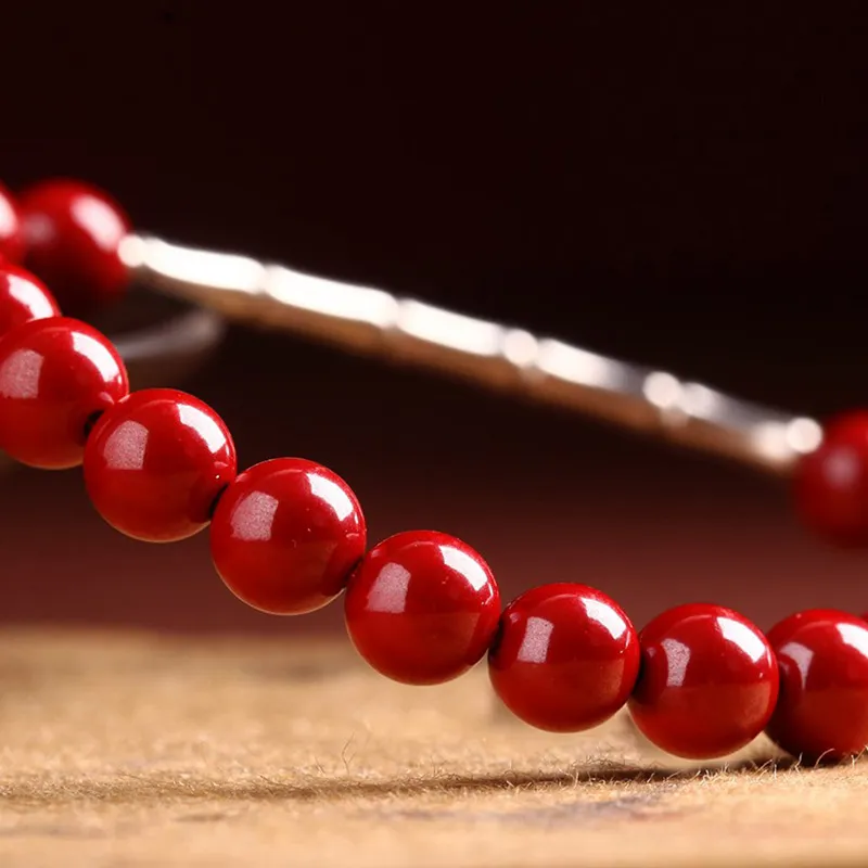 Baozhi Reconstructed Cinnabar Bracelets Unisex-9