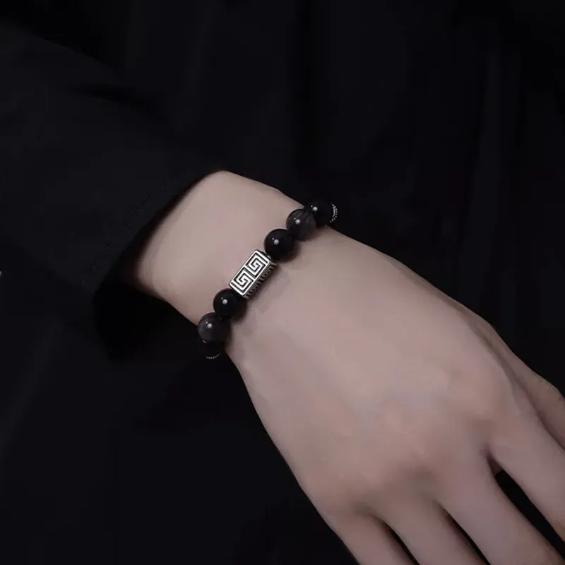 Baozhi Obsidian Obsidian Bracelets Unisex-8