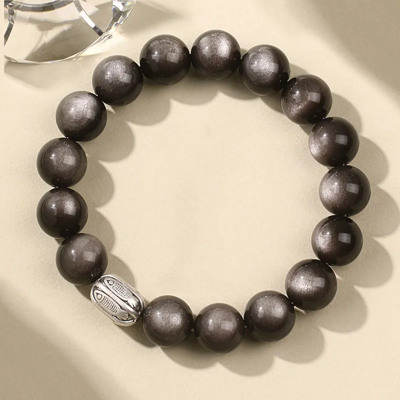 Baozhi Obsidian Obsidian Bracelets Unisex-2