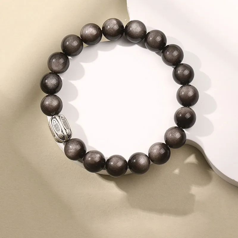 Baozhi Obsidian Obsidian Bracelets Unisex-5