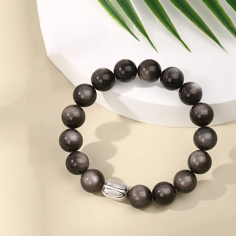 Baozhi Obsidian Obsidian Bracelets Unisex-4