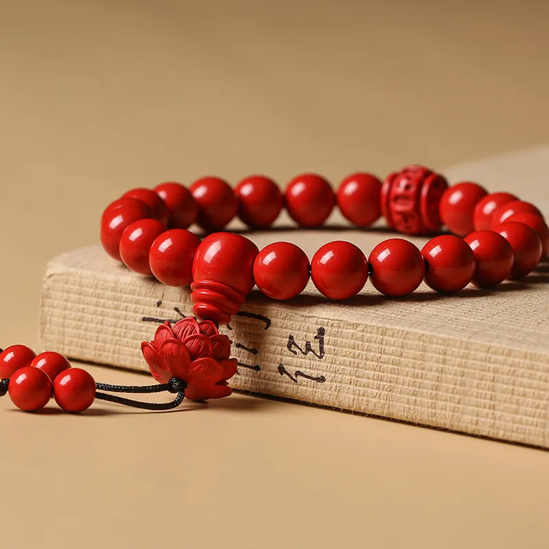 Baozhi Reconstructed Cinnabar Bracelets Unisex-6