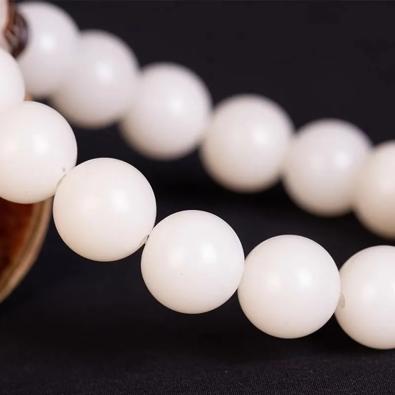 Baozhi White Jade Bodhi Bracelets Unisex-5