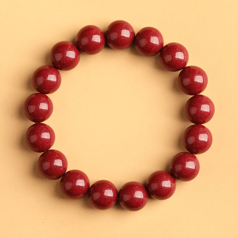 Baozhi Reconstructed Cinnabar Jade Bracelets Unisex-26