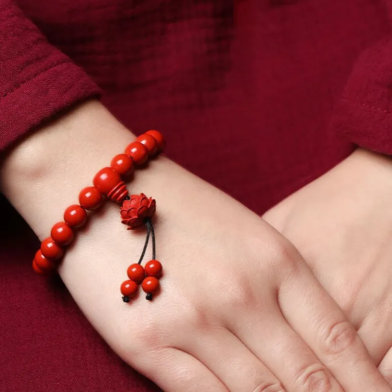 Baozhi Reconstructed Cinnabar Bracelets Unisex-1