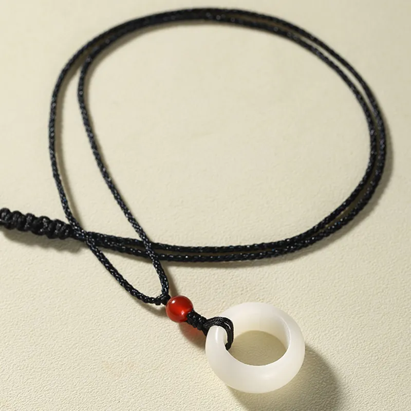 Baozhi White Jade Bodhi Necklaces Unisex-10