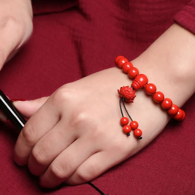 Baozhi Reconstructed Cinnabar Bracelets Unisex-2