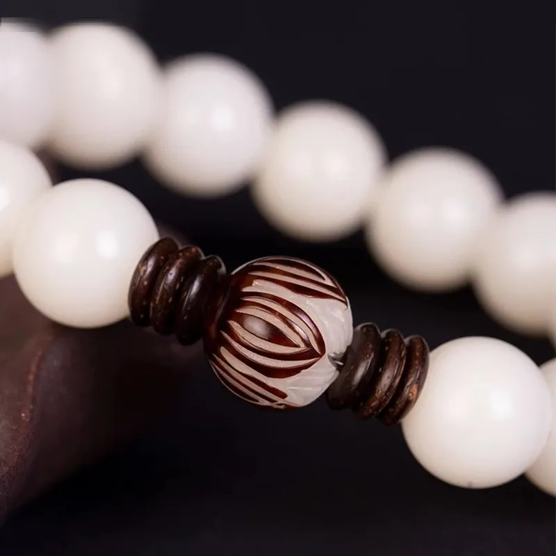 Baozhi White Jade Bodhi Bracelets Unisex-3