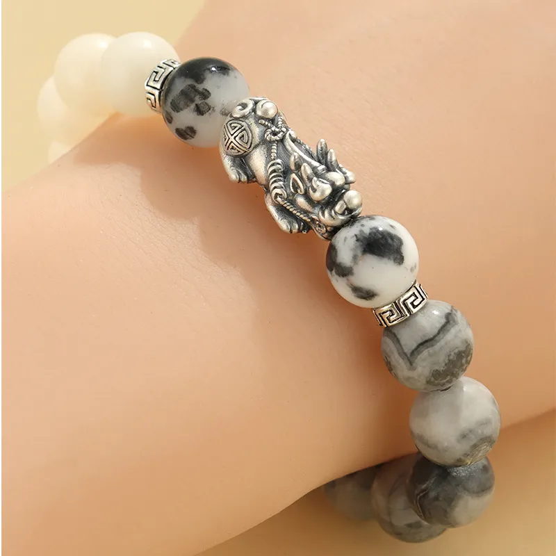 Baozhi White Jade Bodhi Seed Bracelets Unisex-1