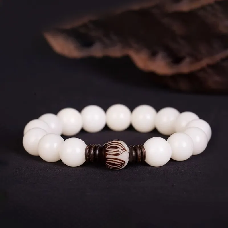 Baozhi White Jade Bodhi Bracelets Unisex-7