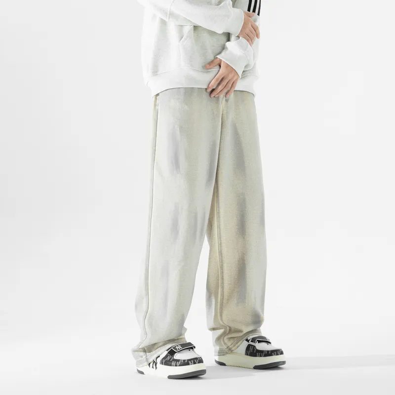 EDG Jeans Unisex Beige Apricot Dirty-1