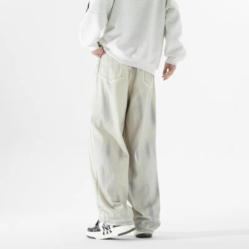 EDG Jeans Unisex Beige Apricot Dirty-7
