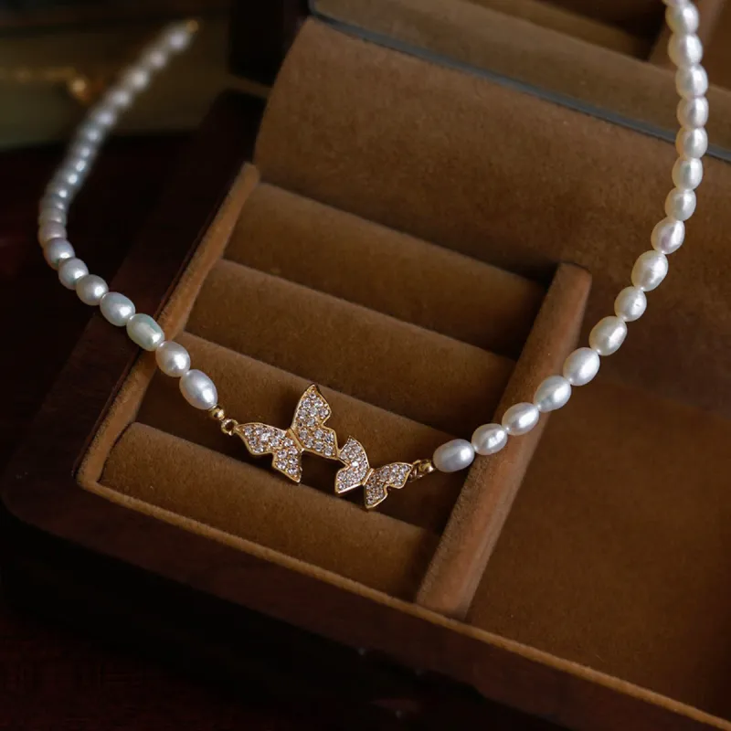 Taste The Color Pearl Necklaces Women's-5