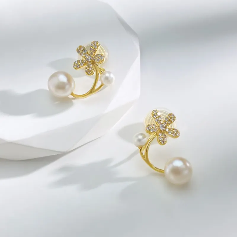 Taste The Color Pearl Clip On Earrings Women's-2