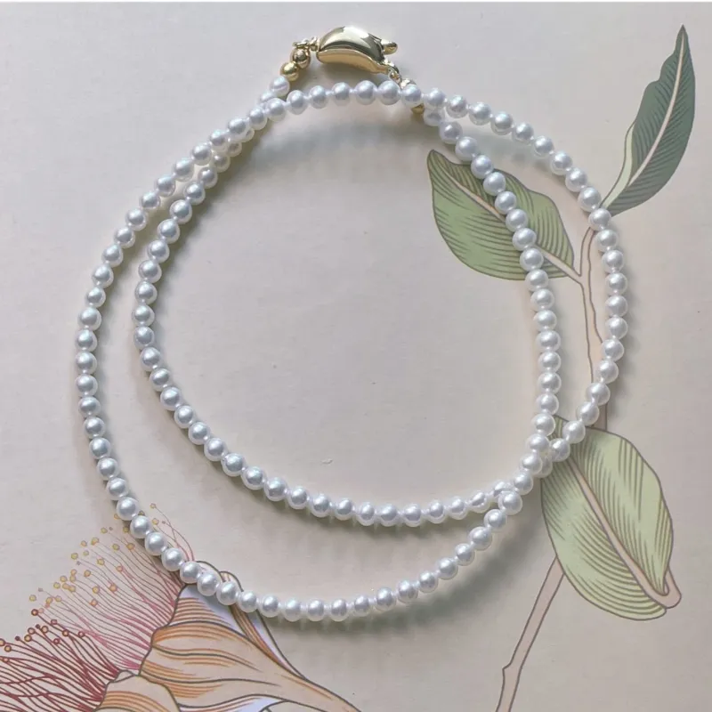 Taste The Color Pearl Necklaces Women's-4