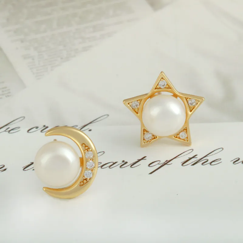 Taste The Color Freshwater Pearl Stud Earrings Women's-3