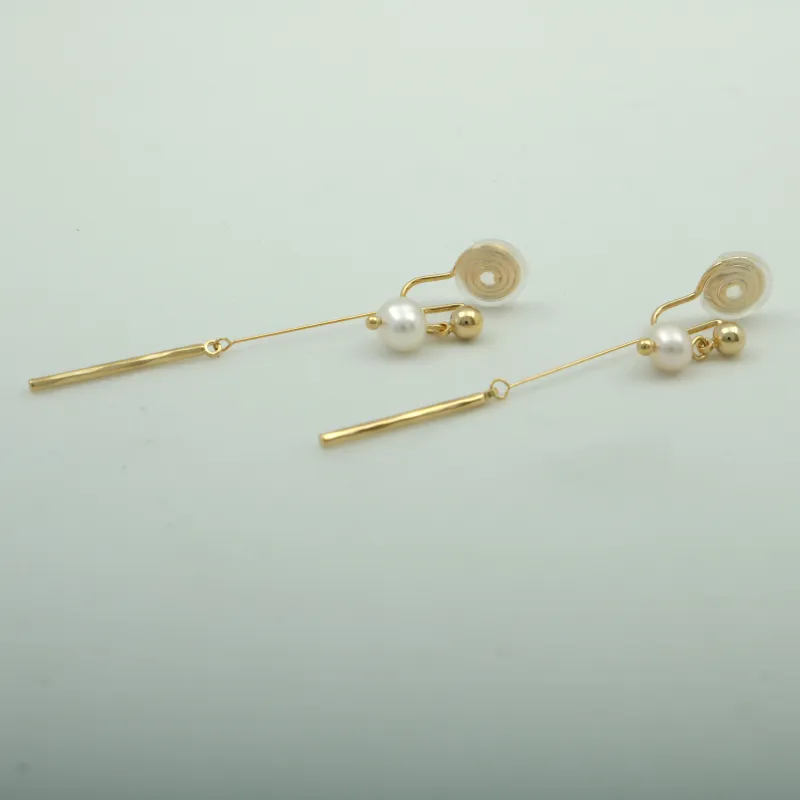 Taste The Color Pearl Clip On Earrings Women's-4