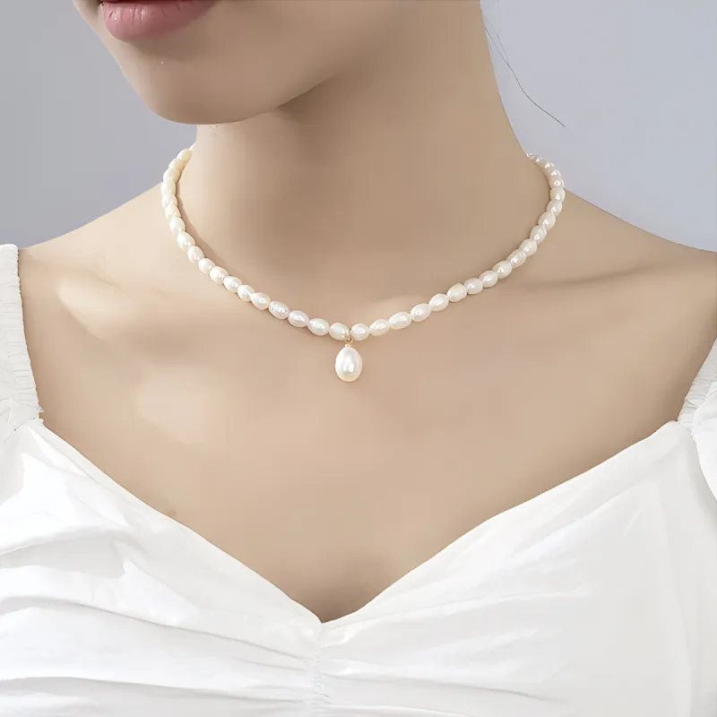 Taste The Color Pearl Necklaces Women's-1