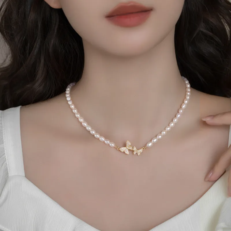 Taste The Color Pearl Necklaces Women's-3