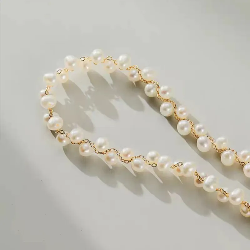 Taste The Color Freshwater Pearl Necklaces Women's-5