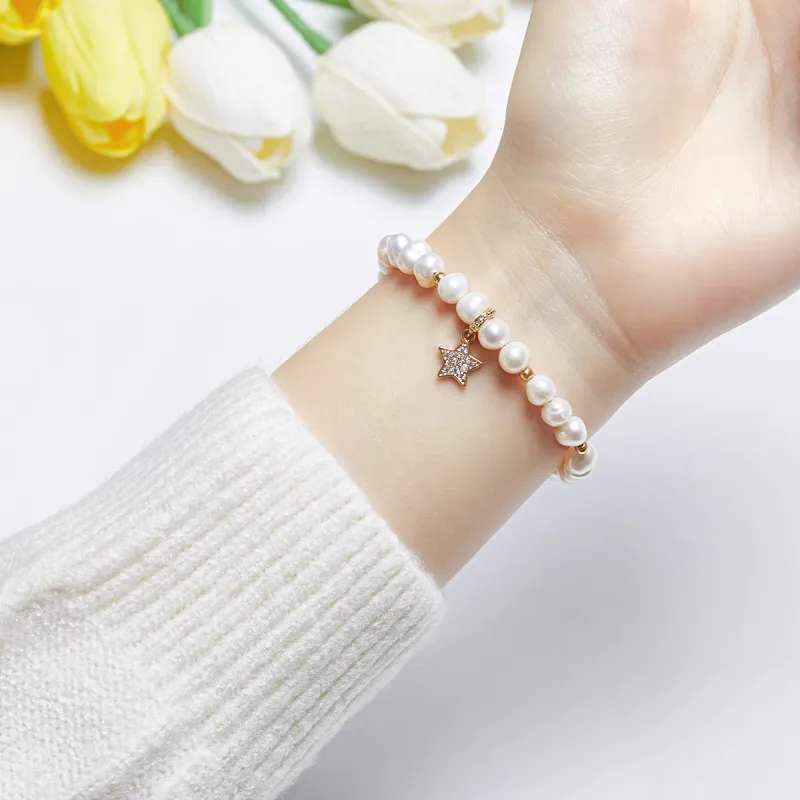 Taste The Color Freshwater Pearl Bracelets Women's-11