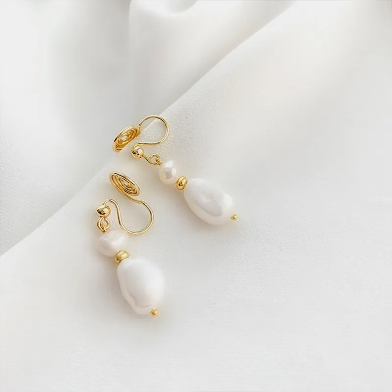 Taste The Color Freshwater Pearl Clip On Earrings Women's-3