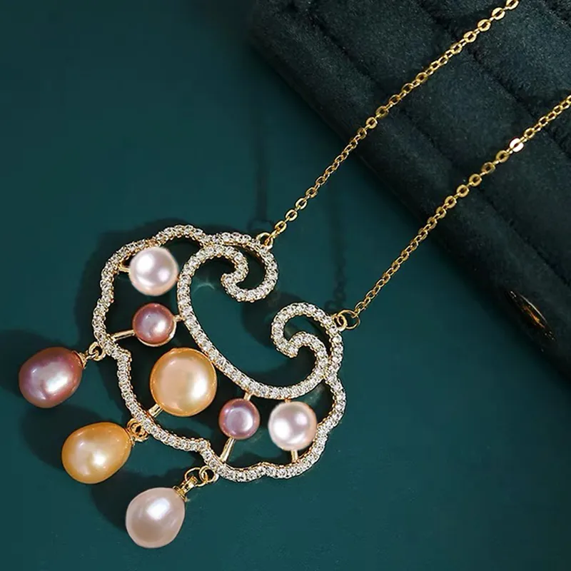 Taste The Color Freshwater Pearl Necklaces Women's-3