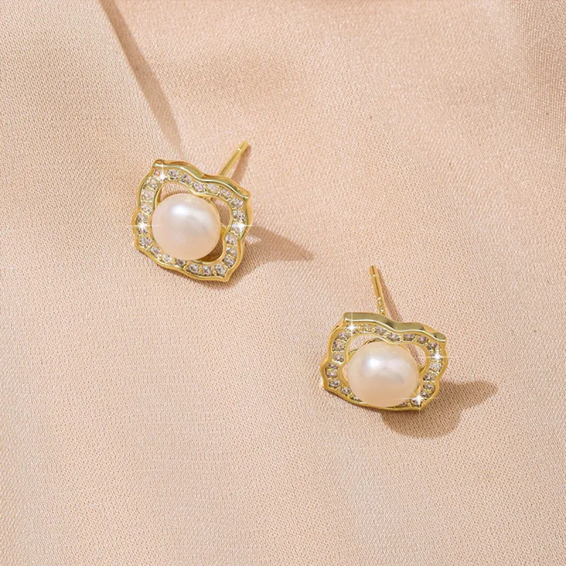 Taste The Color Pearl Stud Earrings Women's-8