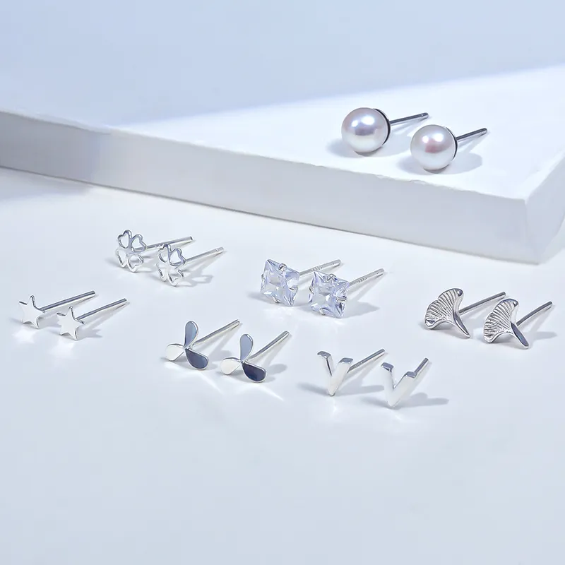 Taste The Color 999 Fine Silver Stud Earrings Women's-1