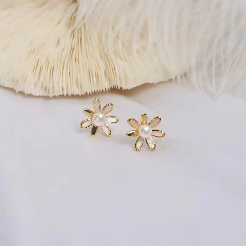 Taste The Color Pearl Stud Earrings Women's-2