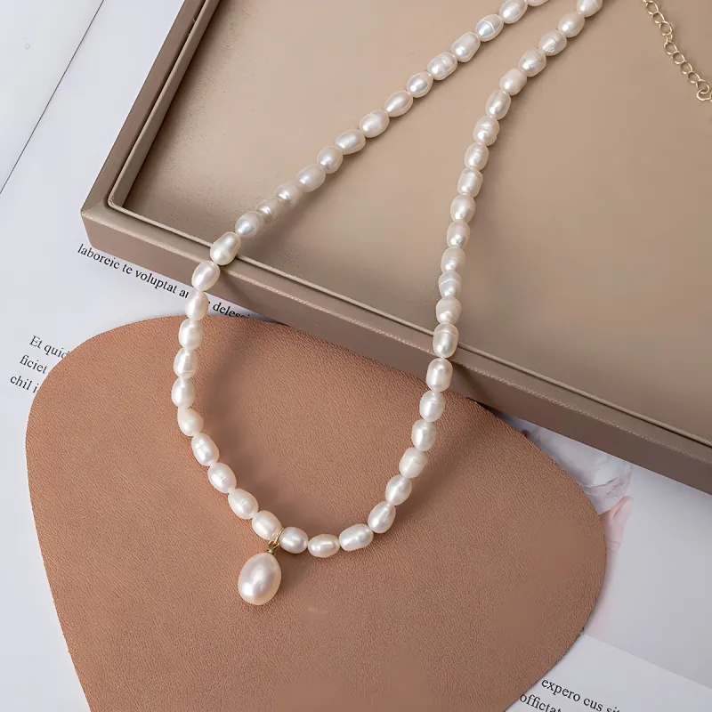Taste The Color Pearl Necklaces Women's-3