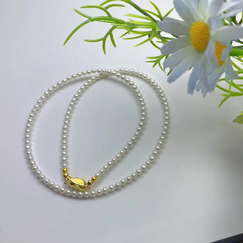 Taste The Color Pearl Necklaces Women's-3