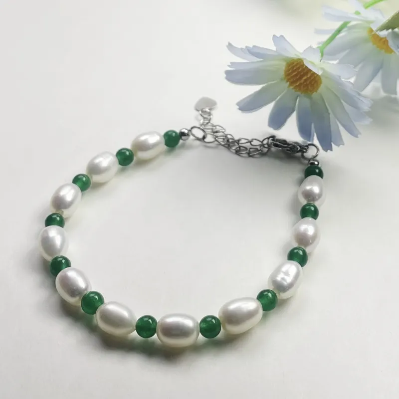 Taste The Color Natural Chalcedony Bracelets Women's-3