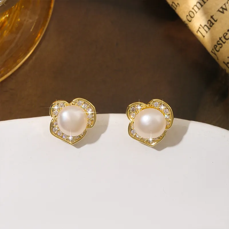 Taste The Color Pearl Stud Earrings Women's-2