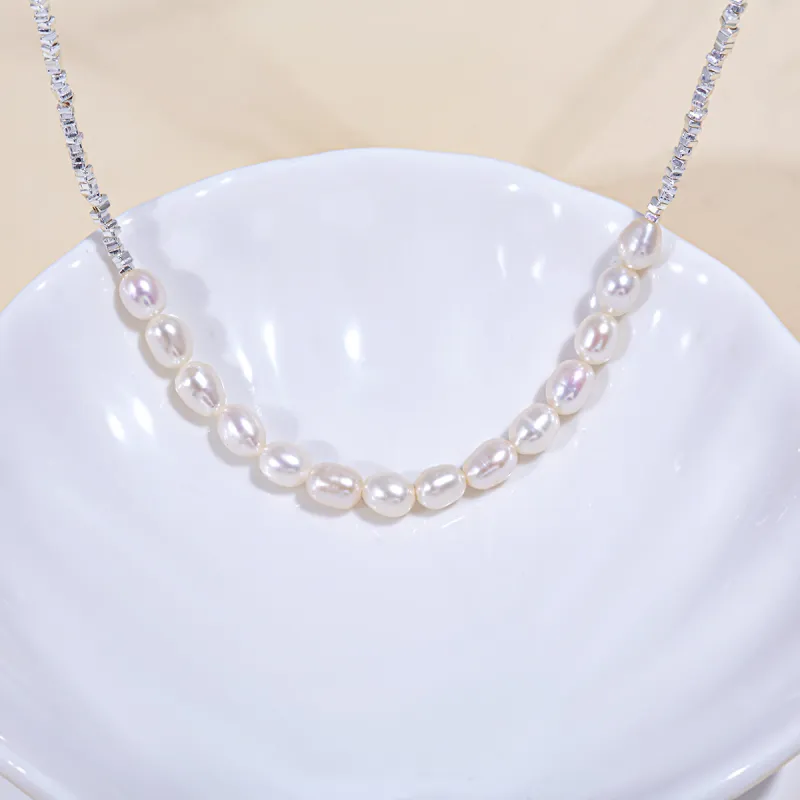 Taste The Color Pearl Necklaces Women's-4