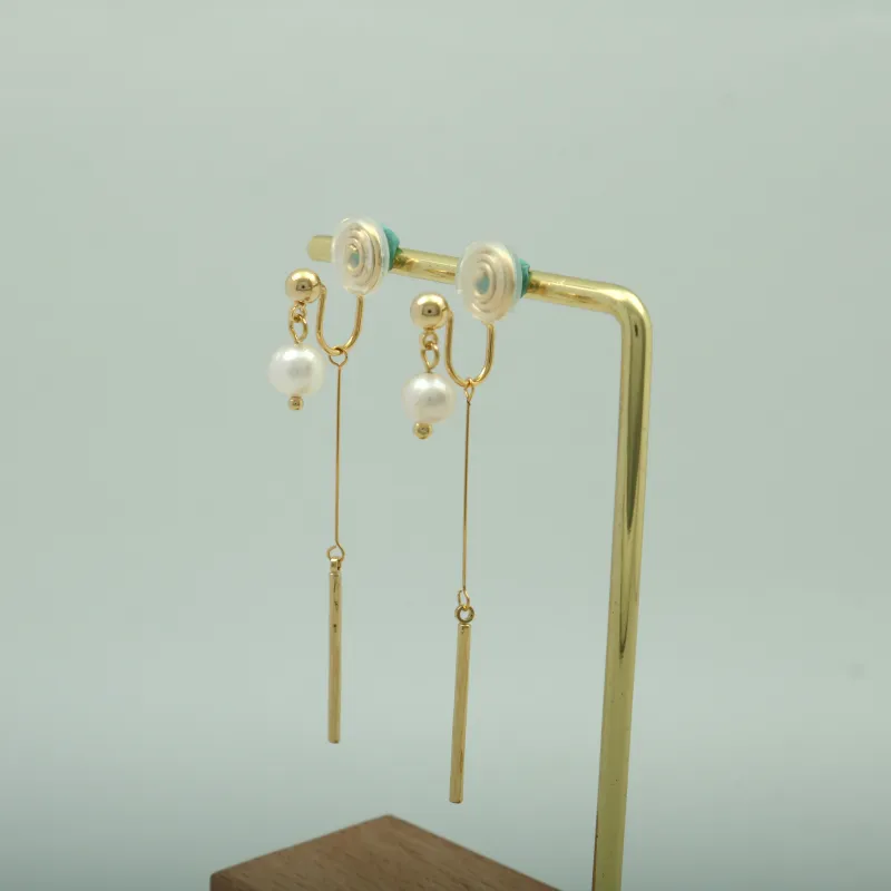 Taste The Color Pearl Clip On Earrings Women's-2