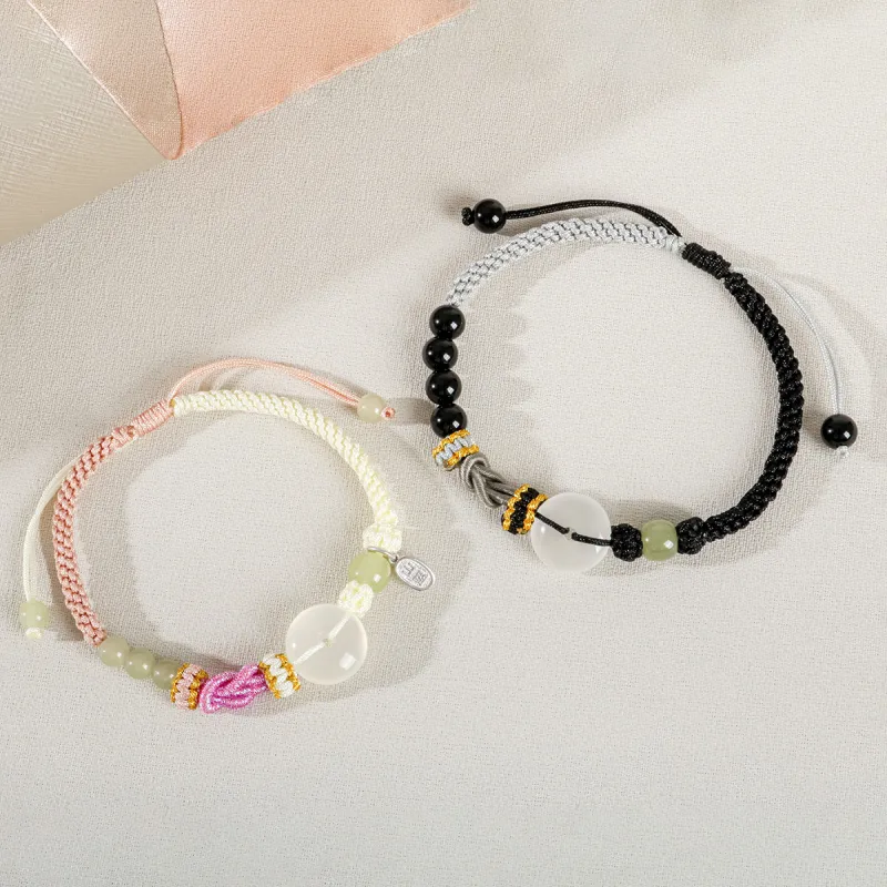 Taste The Color Natural Chalcedony Bracelets Unisex-9